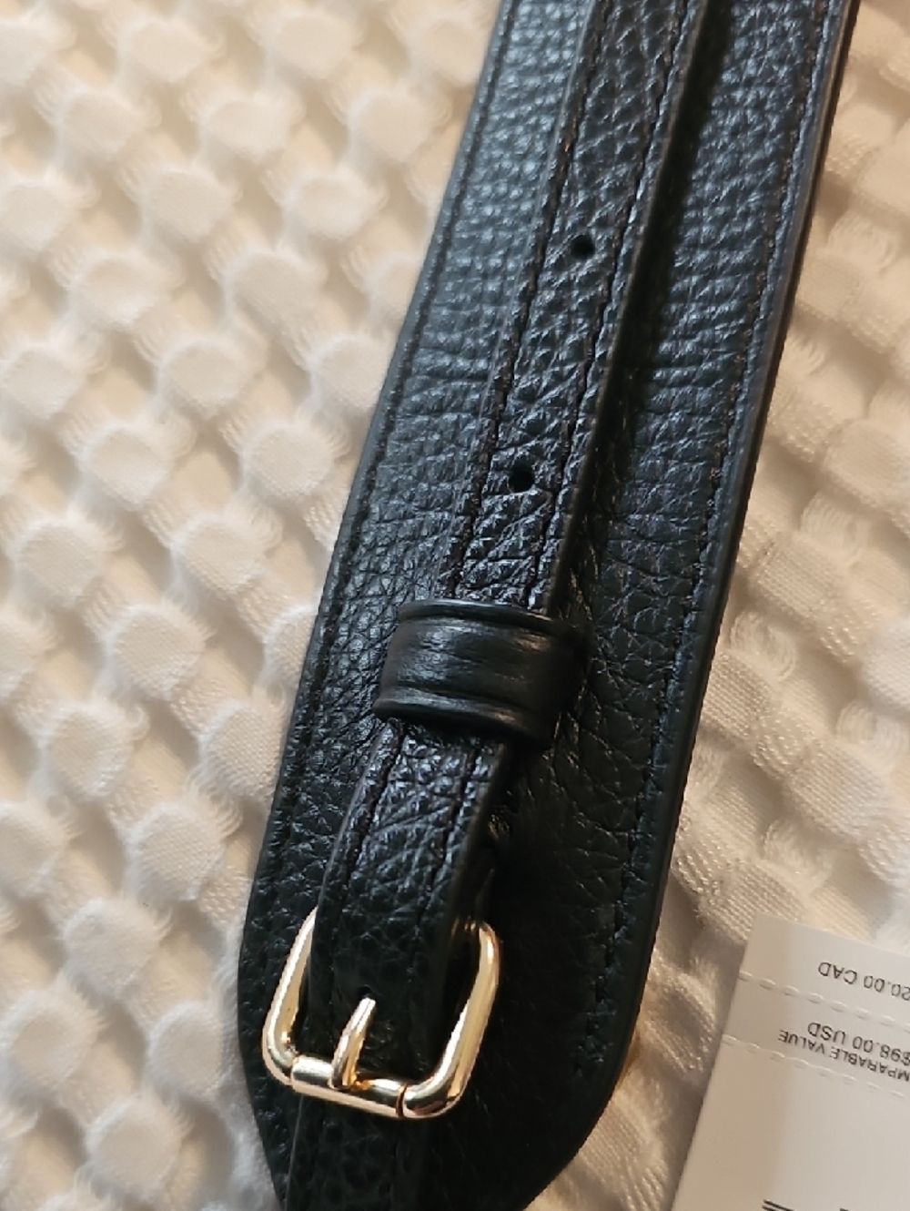 Coach Black Leather Bag Strap with Gold Hardware - Picture 7 of 10